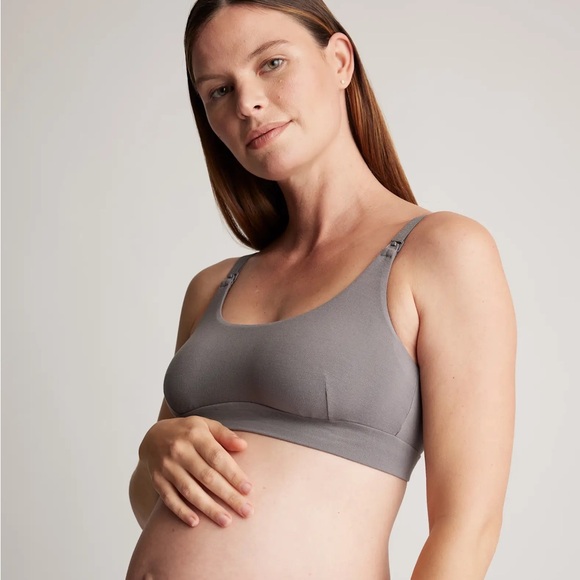 NWT Quince Ultra Soft Everyday Micromodal Maternity Nursing Bra (2 Pack) Grey S - Picture 3 of 9